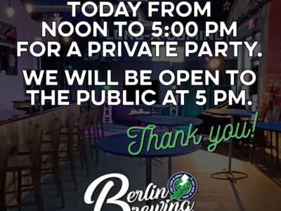 Closed for a private party graphic