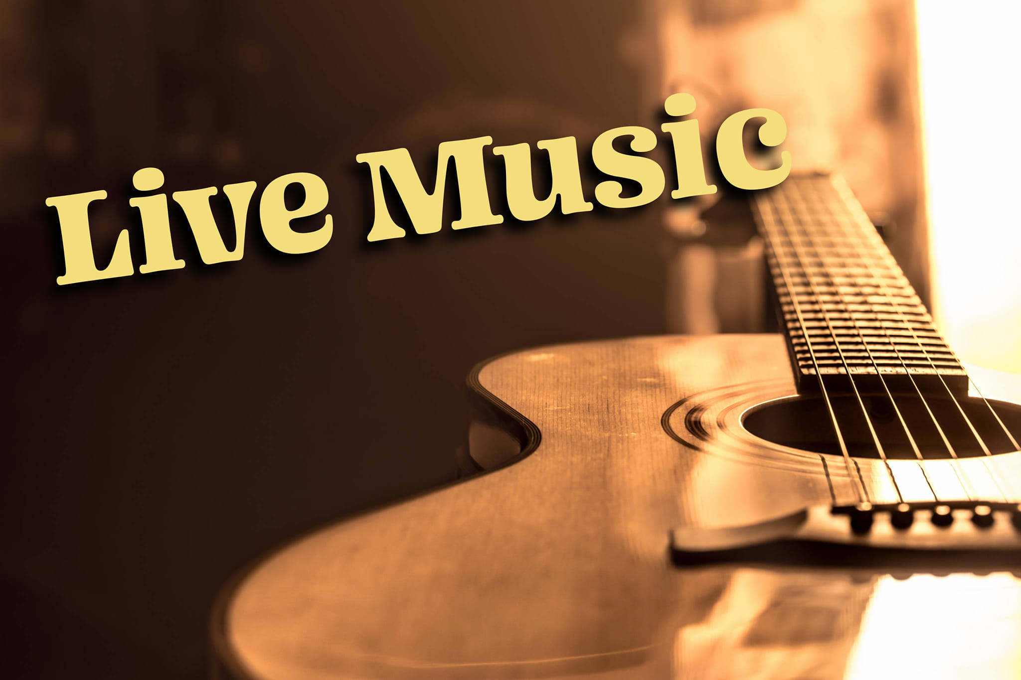 Live Music header guitar image