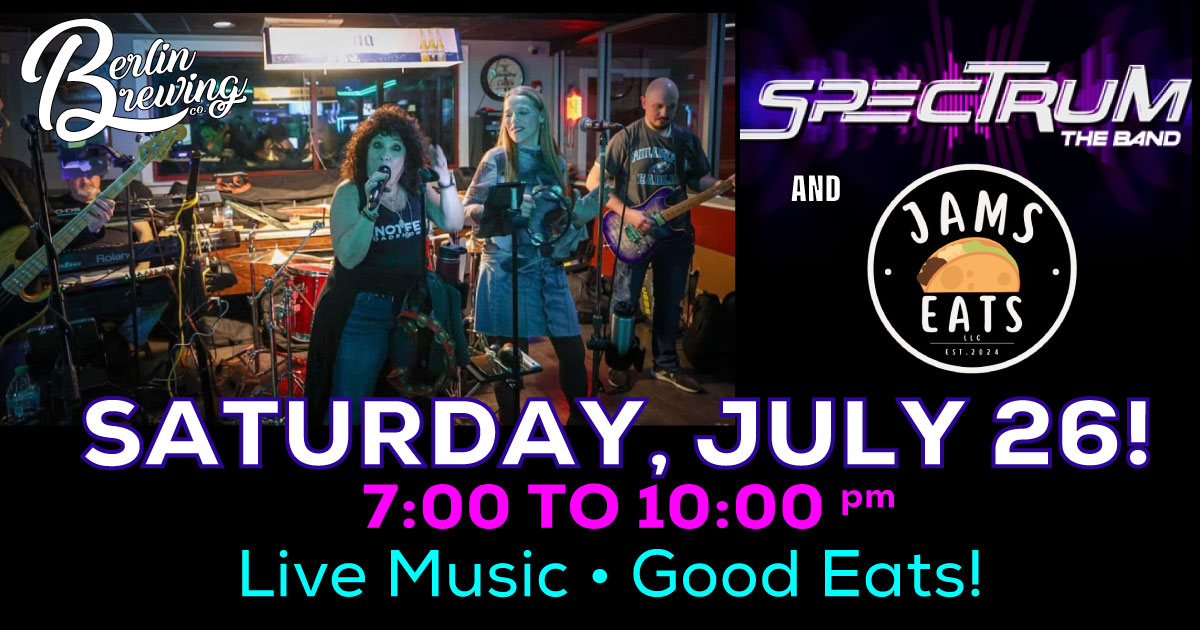 Spectrum Event Header - Live music Saturday, July 26 at 7PM