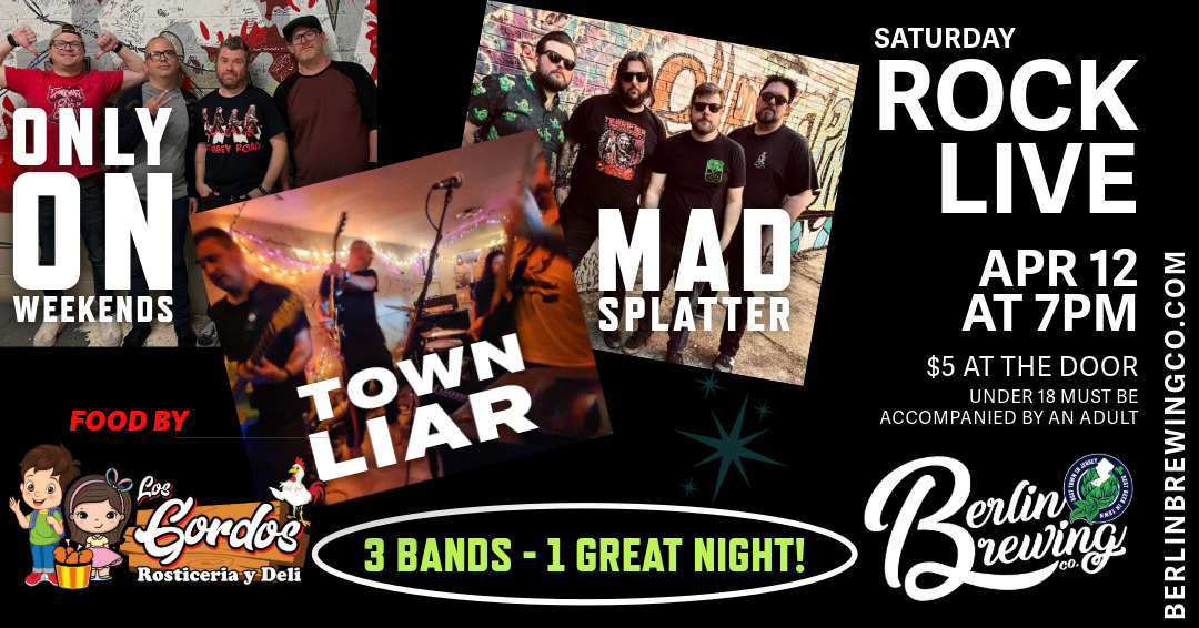 Saturday Rock Live Event, 3 Bands, Food Truck