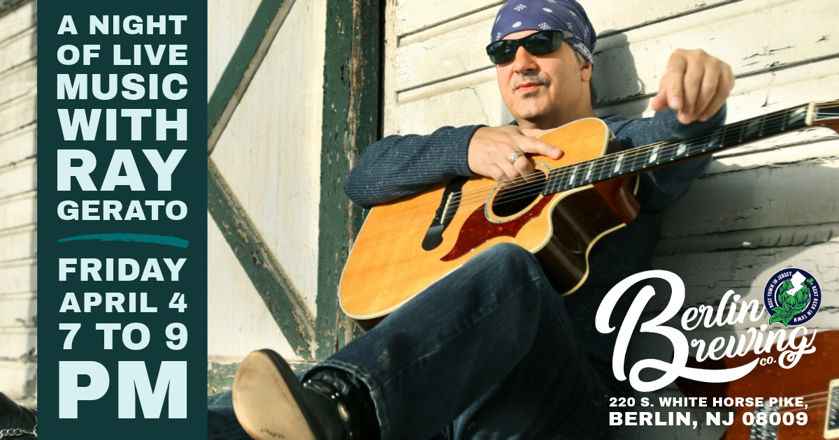 Ray Gervato Live Friday April 4, 7 to 9 PM
