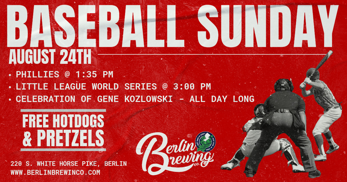 Baseball Sunday Event Cover - Sunday, August 24th - Open at Noon