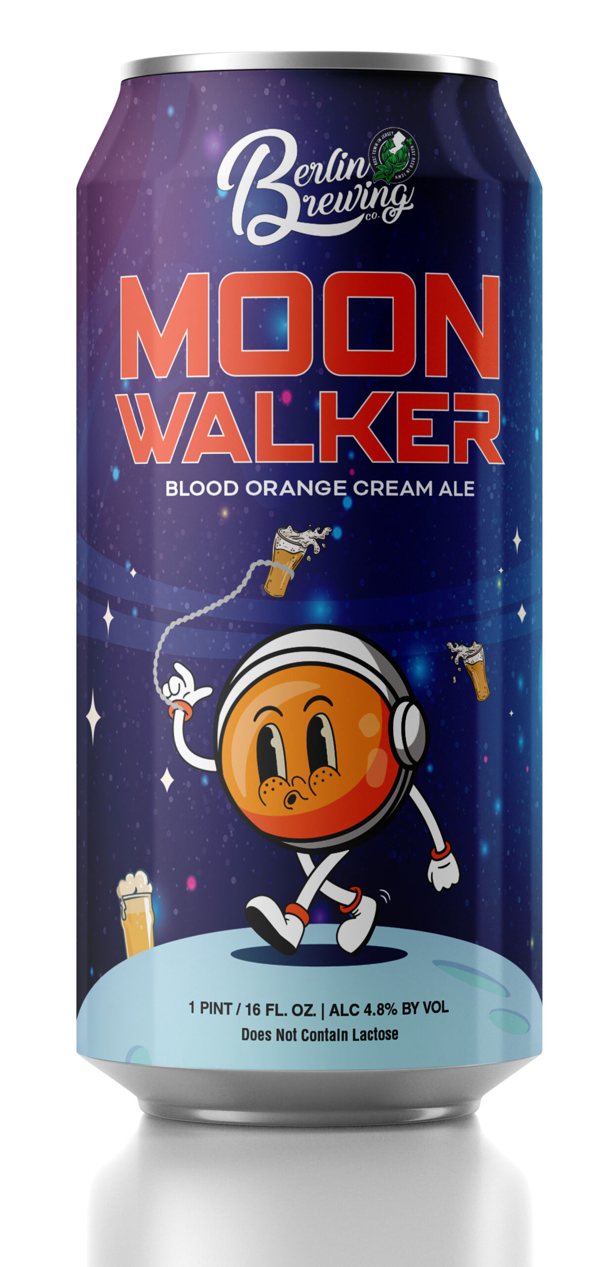 Moon Walker Blood Orange Cream Ale can art - decorative only